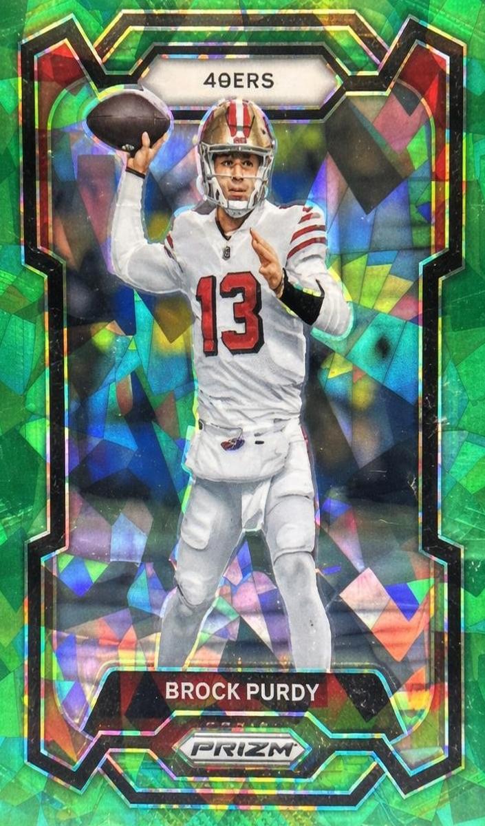 2023 Panini Prizm Football Green Ice Brock Purdy #266 PSA 9