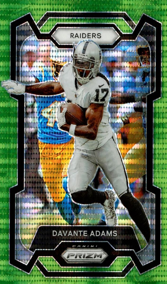 2023 Panini Prizm Football Neon Green Pulsar Davante Adams #174