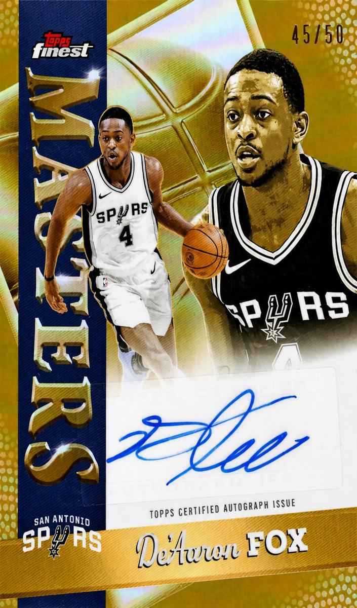 2025 Topps Finest Basketball Gold Refractor De'Aaron Fox #MA-DF