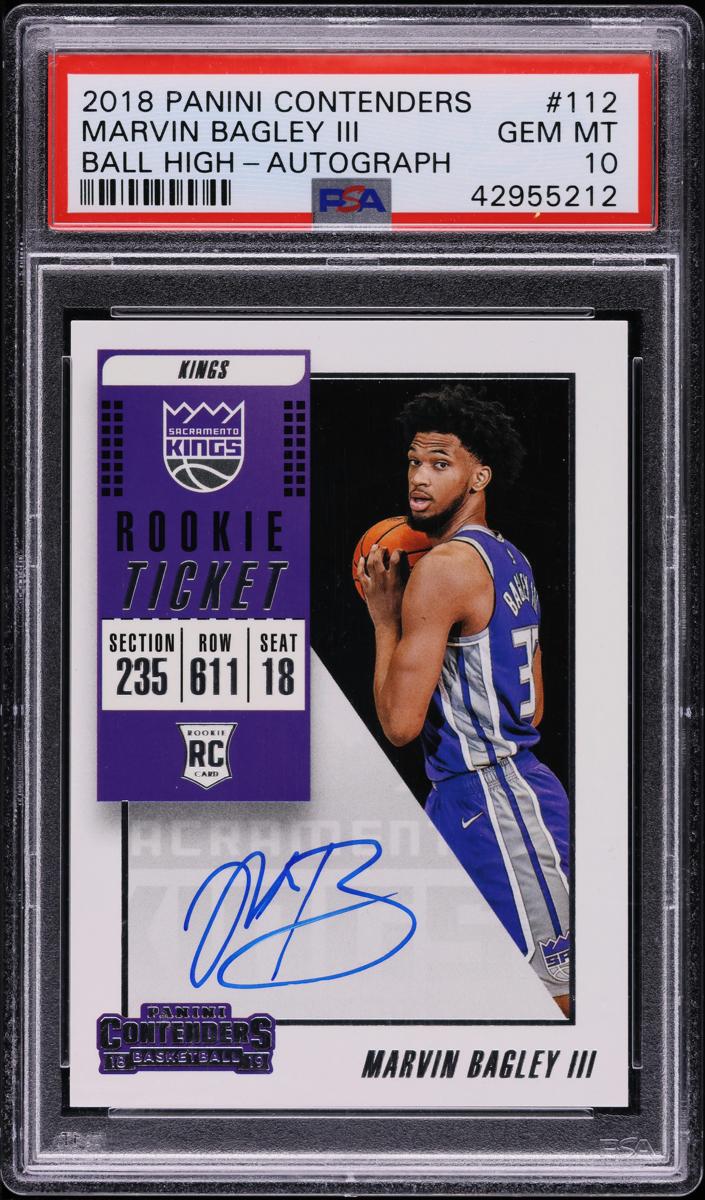 2018 Panini Contenders Basketball Marvin Bagley III #112 PSA 9