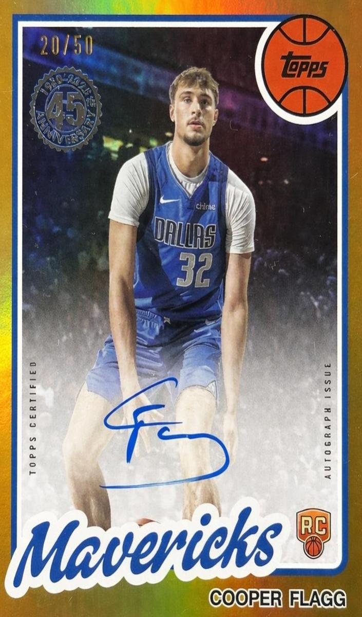 2025 Topps Basketball Gold Rainbow Cooper Flagg #80B2R-CF PSA 8