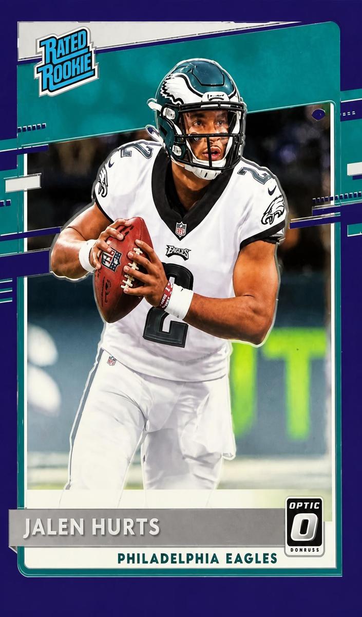 2020 Donruss Optic Football Purple Stars Jalen Hurts #164 PSA 10