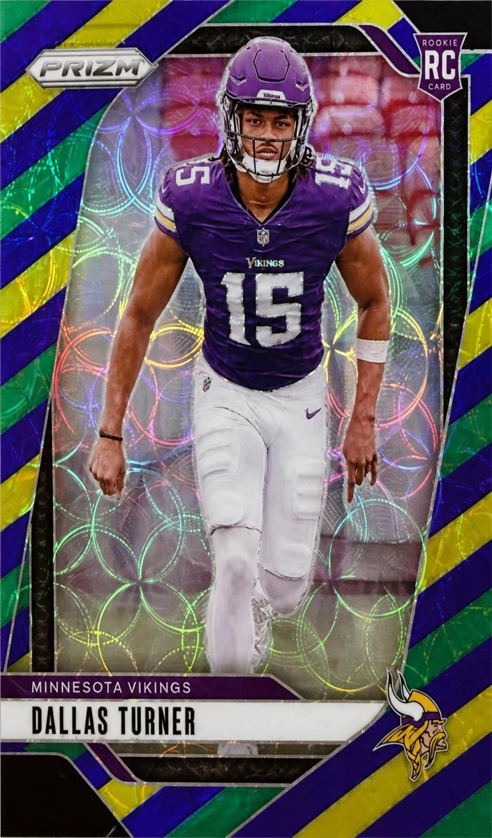 2024 Panini Prizm Football Choice Blue Yellow and Green Dallas Turner #324