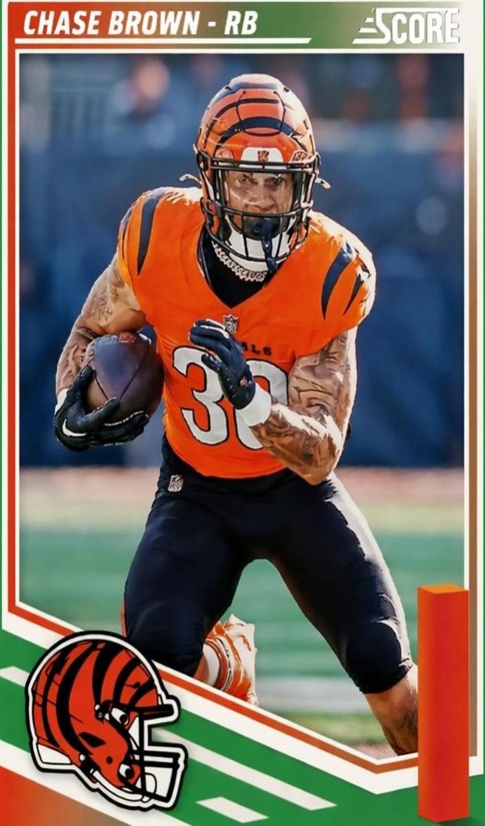 2025 Panini Score Football Chase Brown #157
