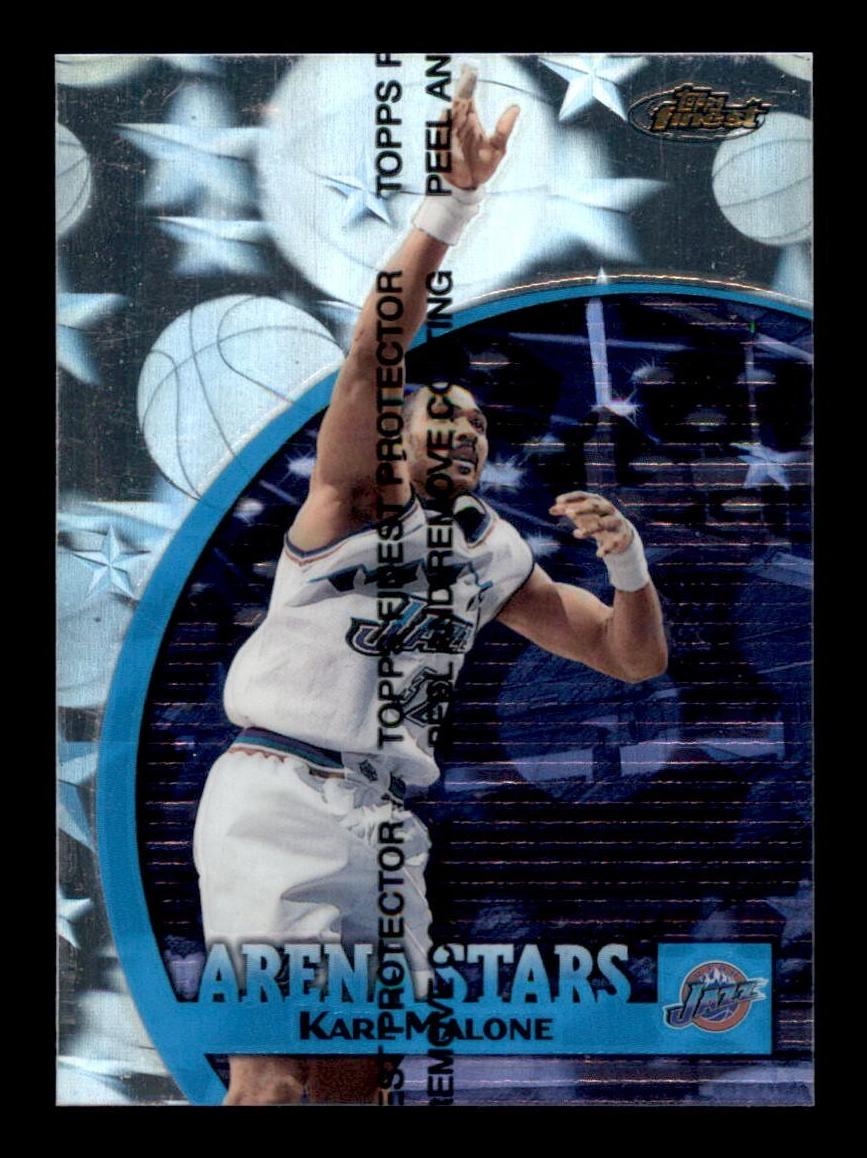 1998 Topps Finest Basketball Karl Malone #AS10 PSA 9