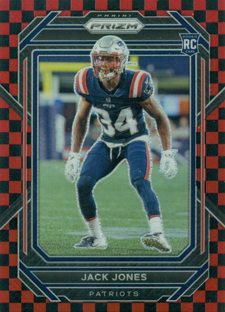 2022 Panini Prizm Football Black and Red Checker Jack Jones #395