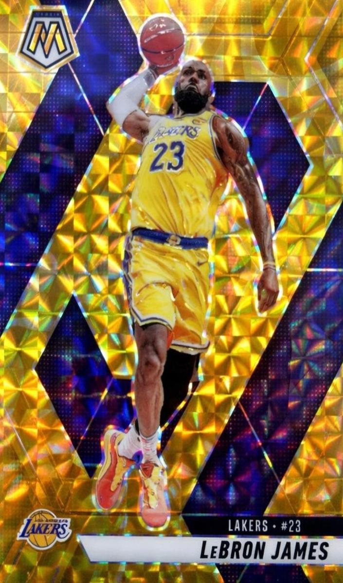 2024 Panini Mosaic Basketball Reactive Yellow LeBron James #180 PSA 10