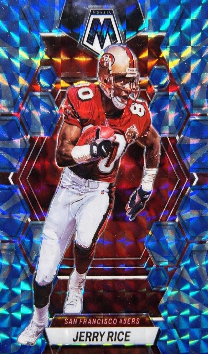 2023 Panini Mosaic Football Reactive Blue Jerry Rice #219 PSA 9