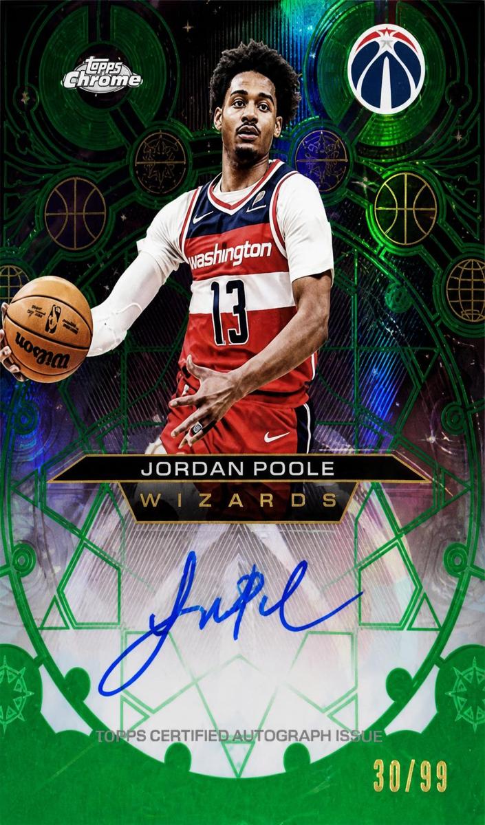 2025 Topps Chrome Basketball Green Refractor Jordan Poole #CH-JP