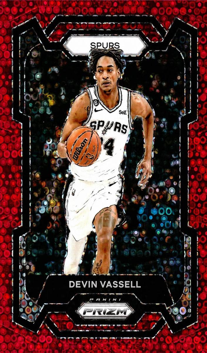 2023 Panini Prizm Basketball Fast Break Red Devin Vassell #95