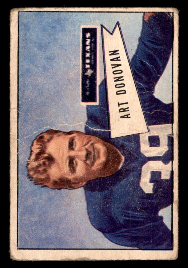 1952 Bowman Small Football Art Donovan #46 PSA 3.5
