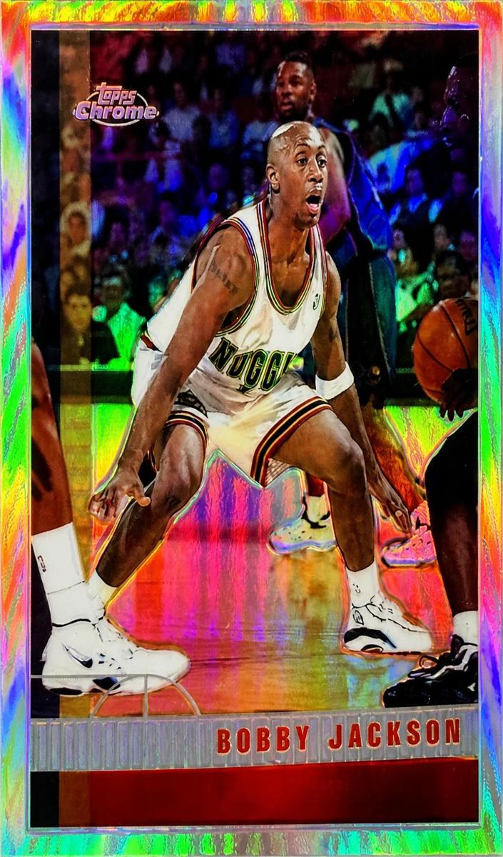 1997 Topps Chrome Basketball Refractor Bobby Jackson #121 PSA 9