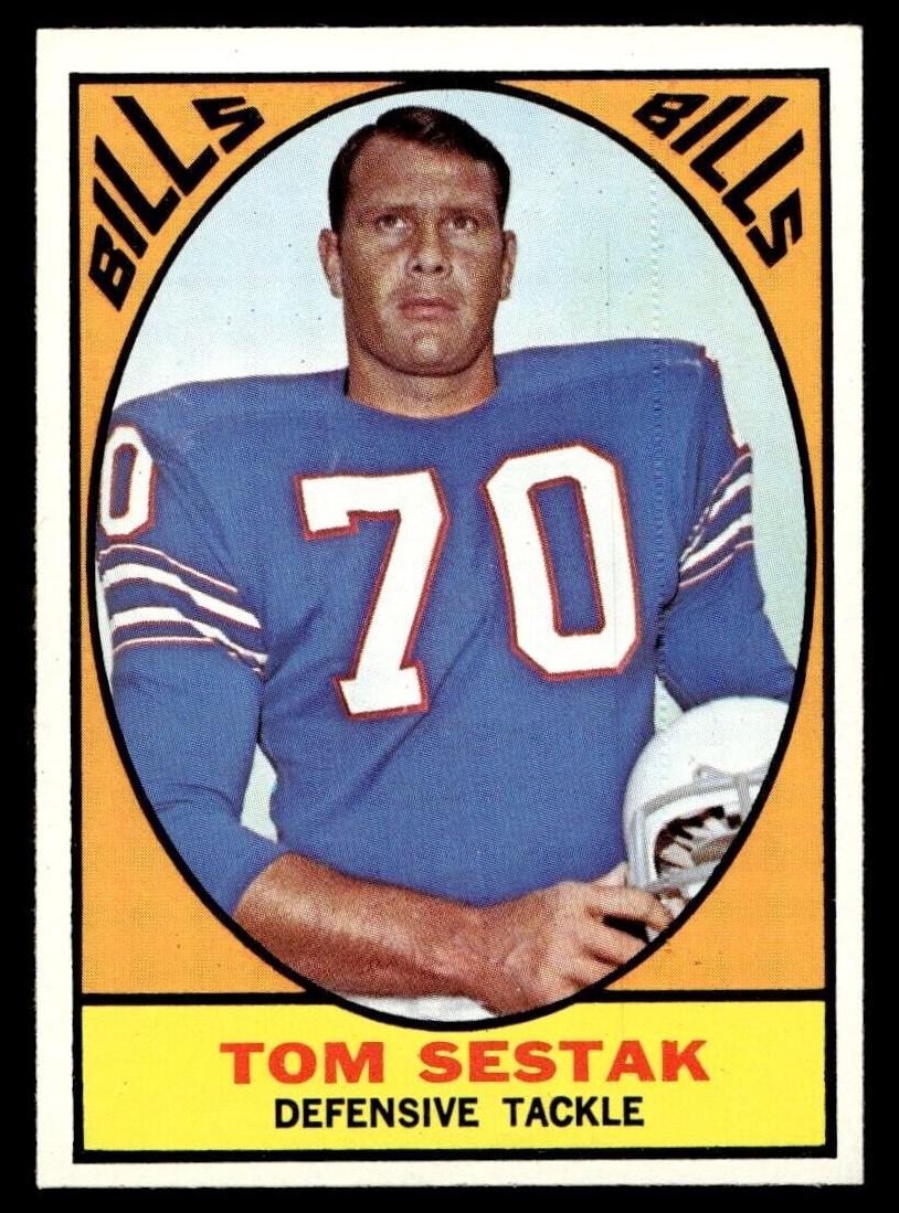 1967 Topps Football Tom Sestak #27 PSA 8