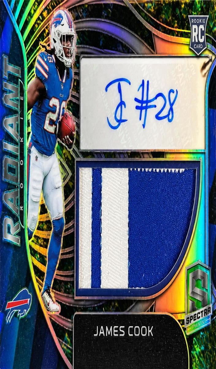 2022 Panini Spectra Football Neon Splatter James Cook #RAD-JCO