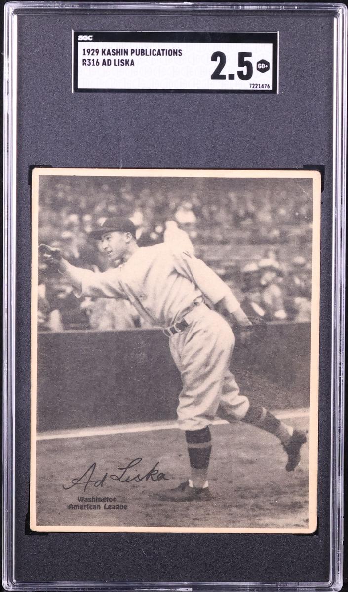 1929 R316 Kashin Publications Baseball Ad Liska #NNO