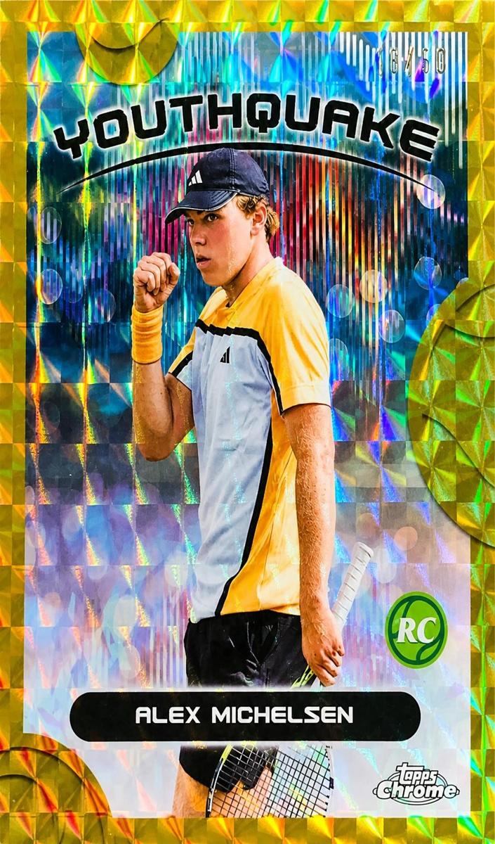 2025 Topps Chrome Tennis Gold Geometric Refractor Alex Michelsen #YQE-4