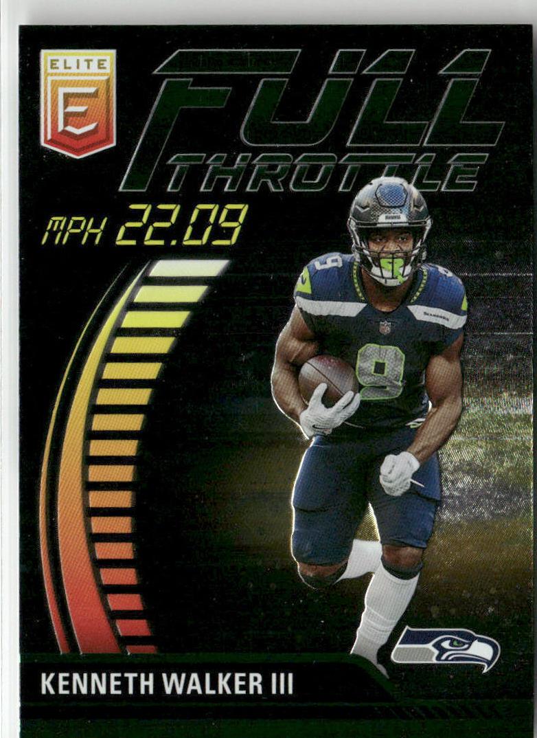 2023 Donruss Elite Football Green Kenneth Walker III #FT-KW PSA 8