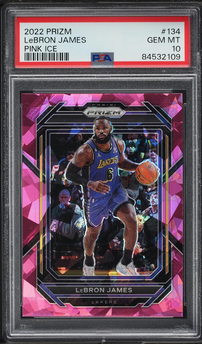 2022 Panini Prizm Basketball Pink Ice LeBron James #134