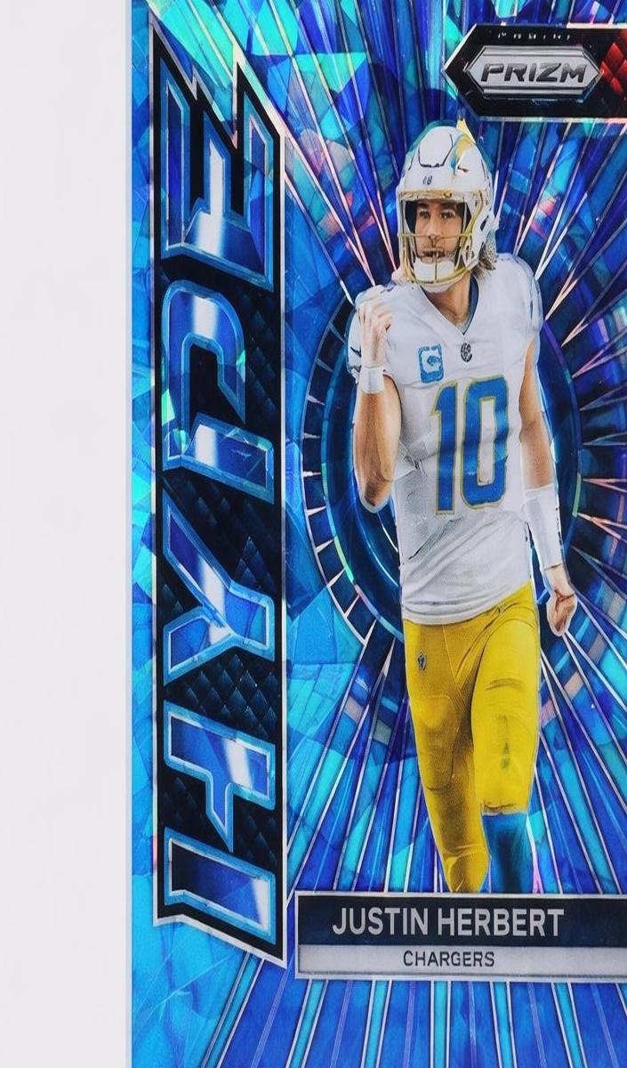 2023 Panini Prizm Football Blue Ice Justin Herbert #H-4 PSA 7.5