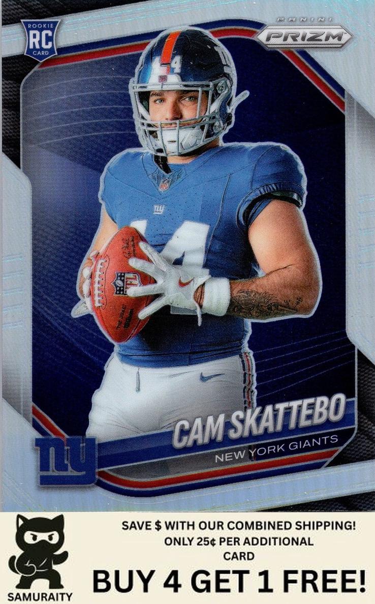 2025 Panini Prizm Football Silver Cam Skattebo #432 RAW Ungraded