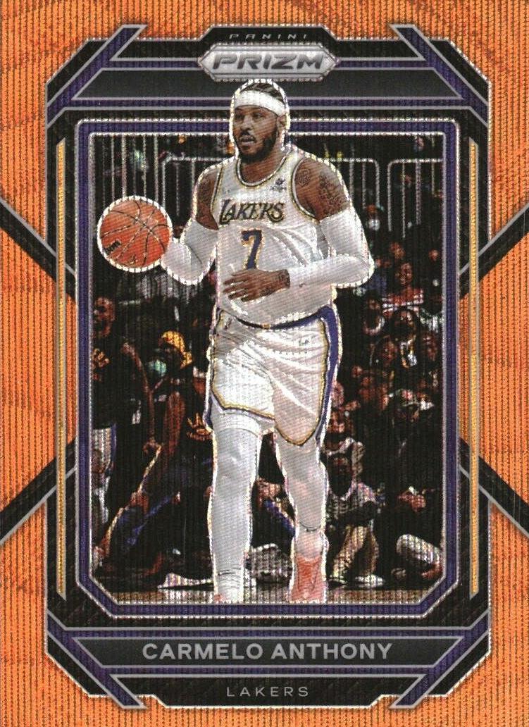 2022 Panini Prizm Basketball Orange Wave Carmelo Anthony #144 PSA 9