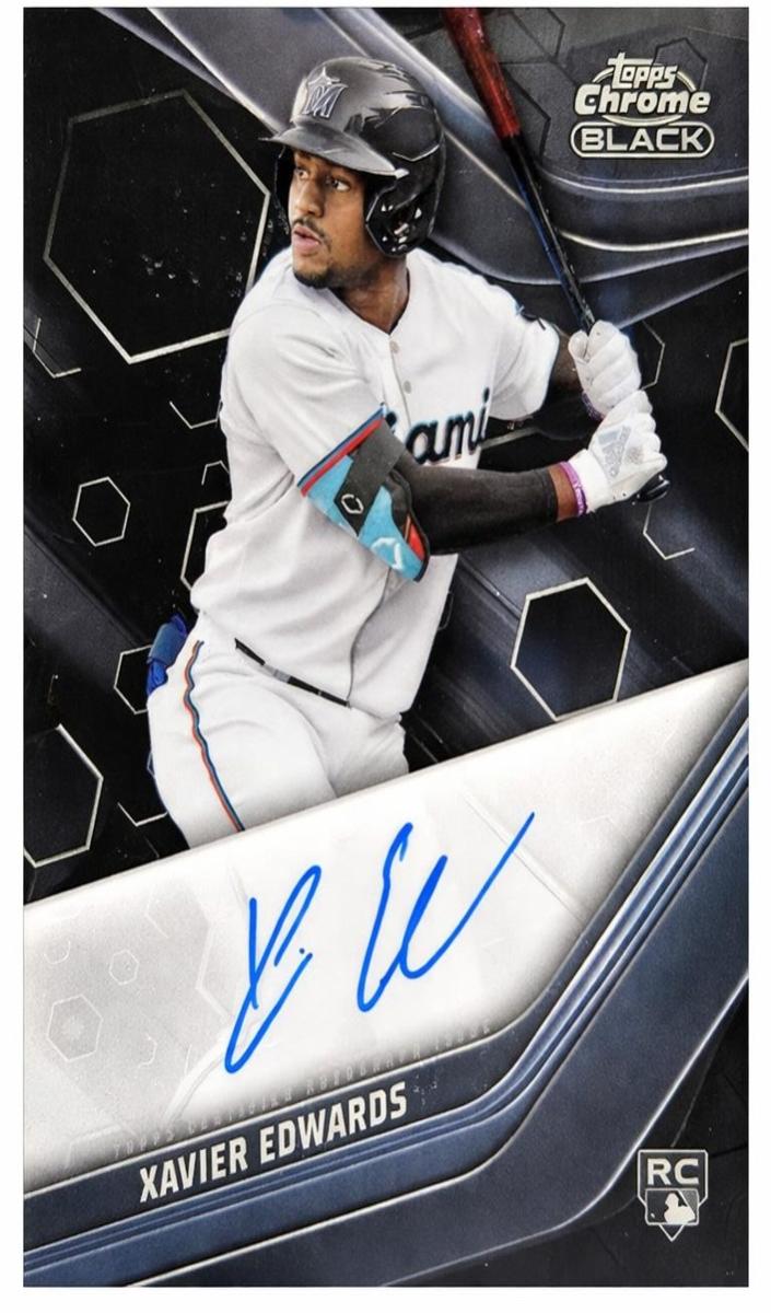 2023 Topps Chrome Black Baseball Xavier Edwards #CBA-XE PSA 9