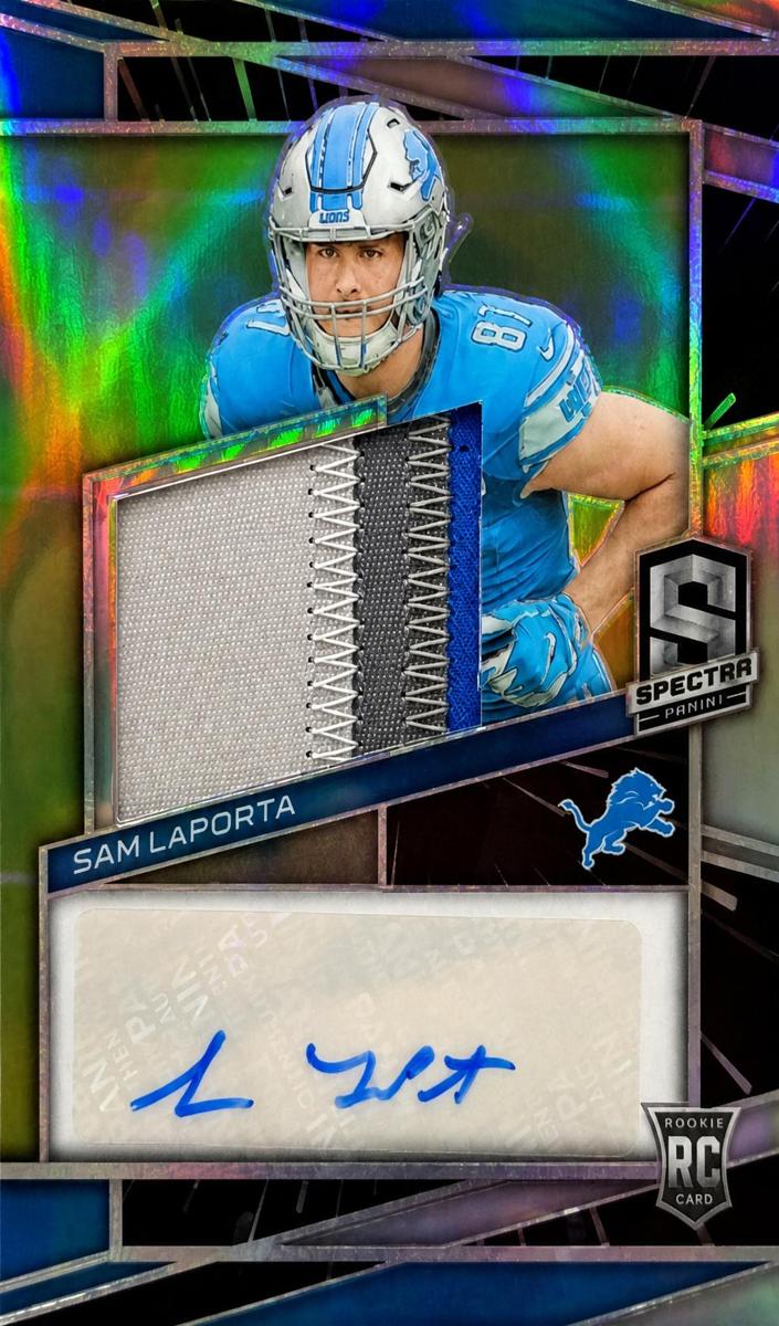 2023 Panini Spectra Football Hyper Sam LaPorta #232 PSA 8.5