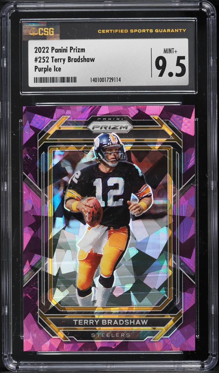 2022 Panini Prizm Football Purple Ice Terry Bradshaw #252