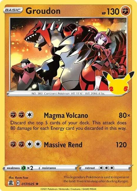 2021 Pokemon Celebrations Groudon #17 CGC 9