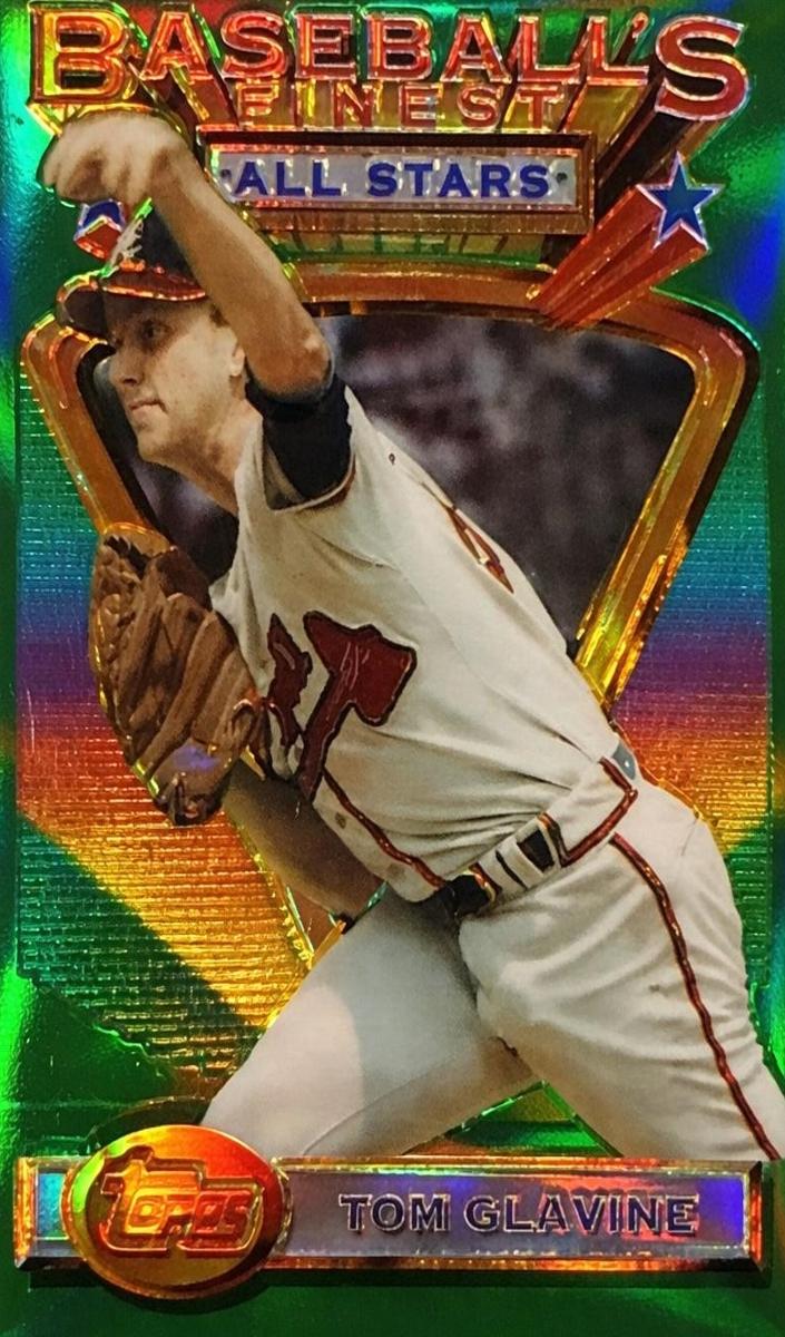 1993 Topps Finest Baseball Refractor Tom Glavine #87