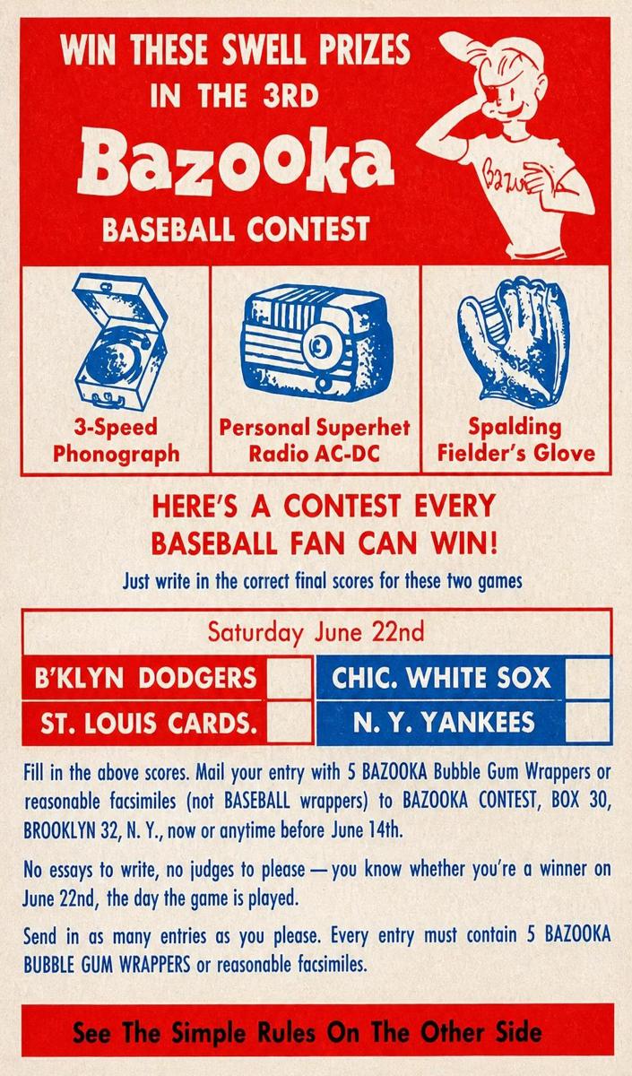 1957 Topps Baseball Contest June 22 #22