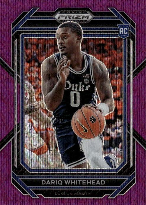 2023 Panini Prizm Draft Picks Basketball Purple Wave Dariq Whitehead #25 PSA 9