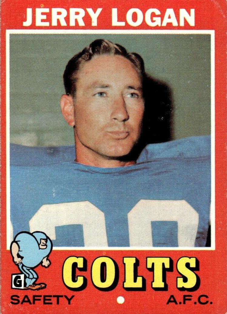 1971 Topps Football Jerry Logan #134 PSA 8