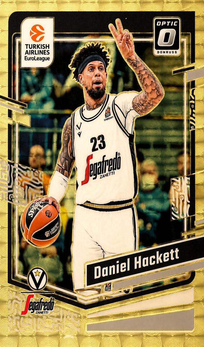 2023 Donruss Turkish Airlines EuroLeague Basketball Gold Vinyl Daniel Hackett #116