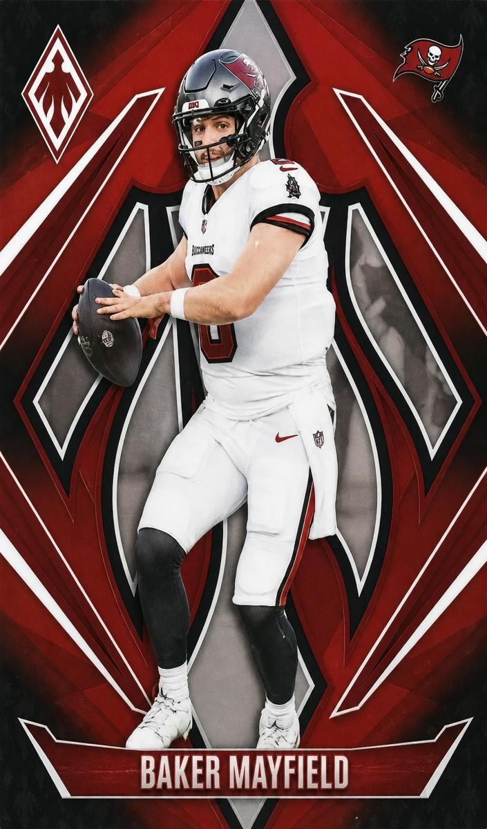 2024 Panini Phoenix Football Red Fade Baker Mayfield #11 PSA 10