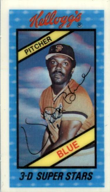 1980 Kellogg's 3-D Superstars Baseball Vida Blue #42