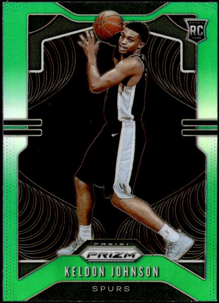 2019 Panini Prizm Basketball Prizm Green Keldon Johnson #273 PSA 10