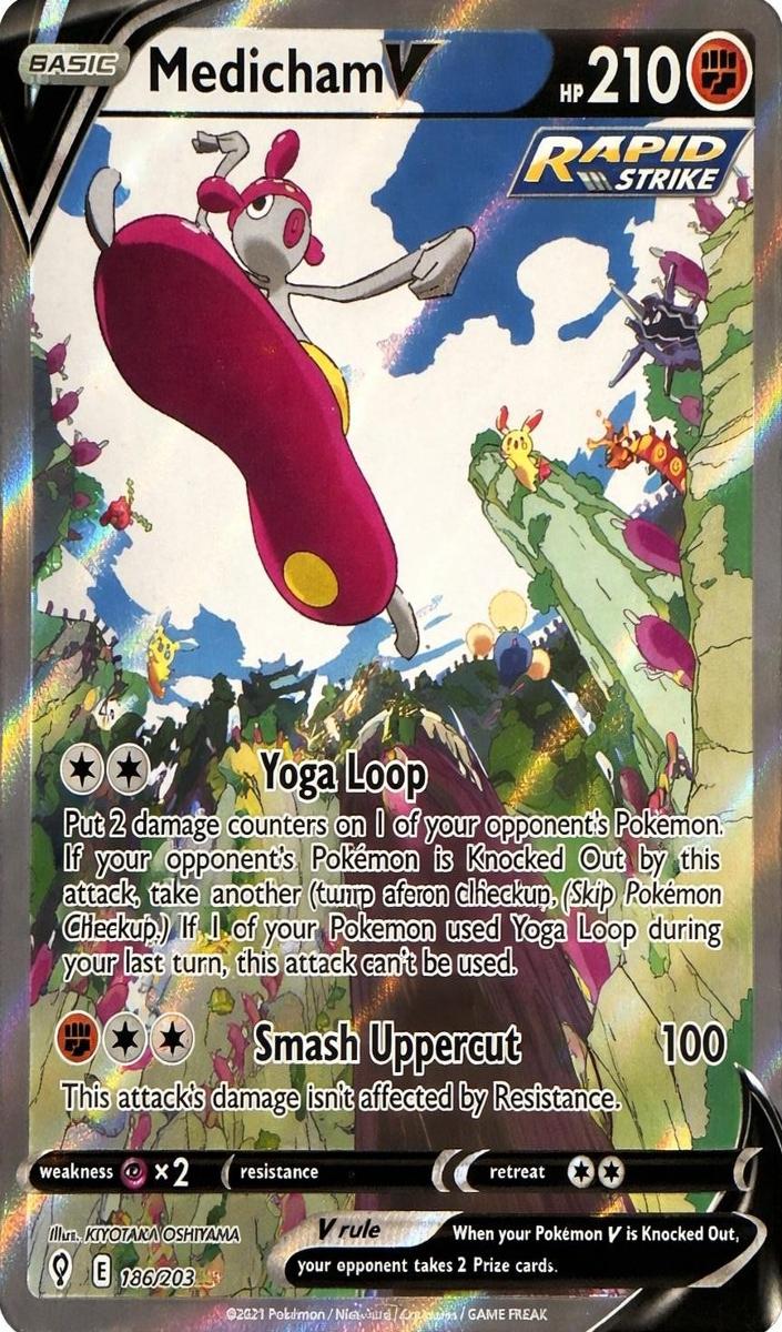 2021 Pokemon Evolving Skies Full Art Medicham #186