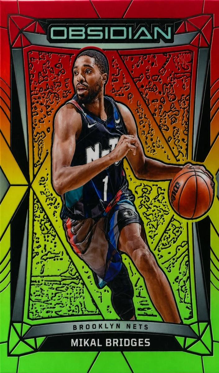 2023 Panini Obsidian Basketball Electric Etch Reggae Flood Mikal Bridges #136