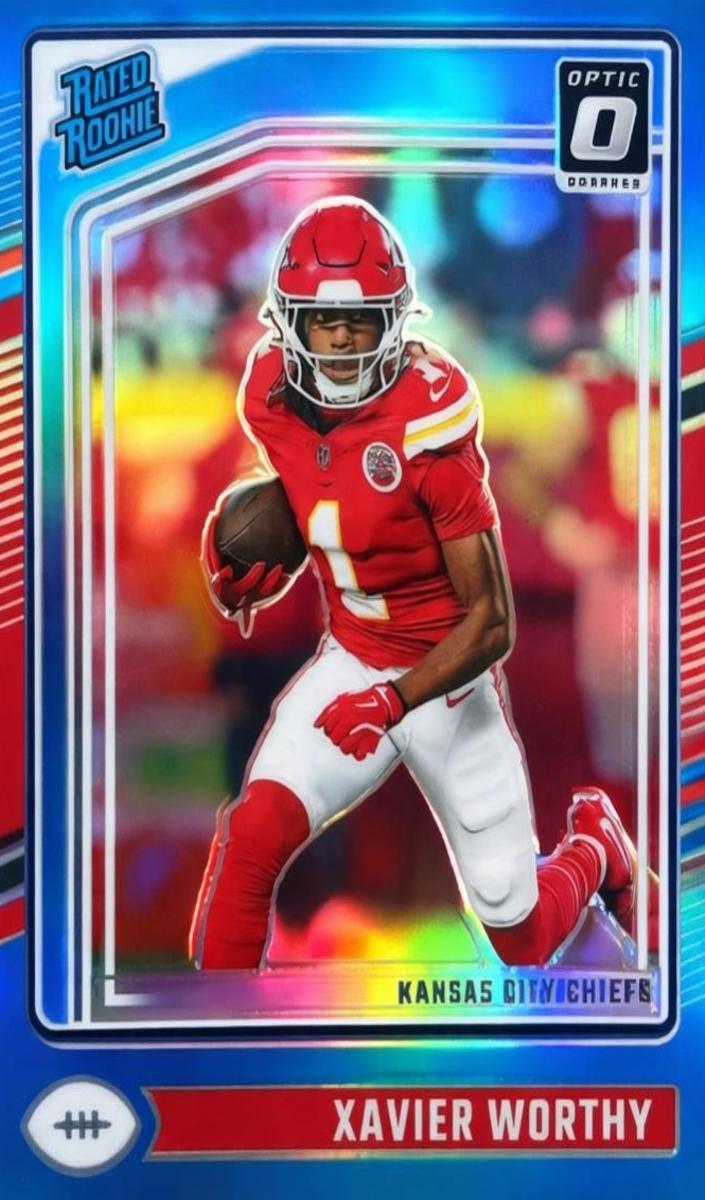 2024 Donruss Optic Football Aqua Xavier Worthy #300