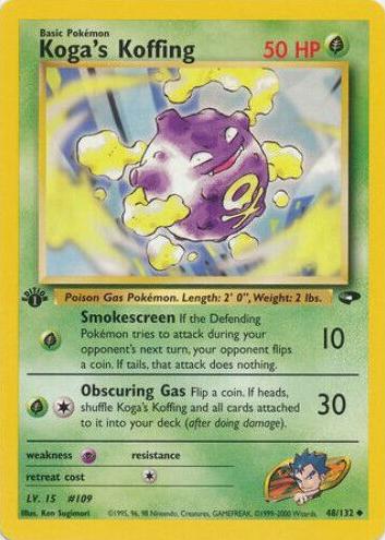 2000 Pokemon Gym Challenge 1st Edition Koga's Koffing #48