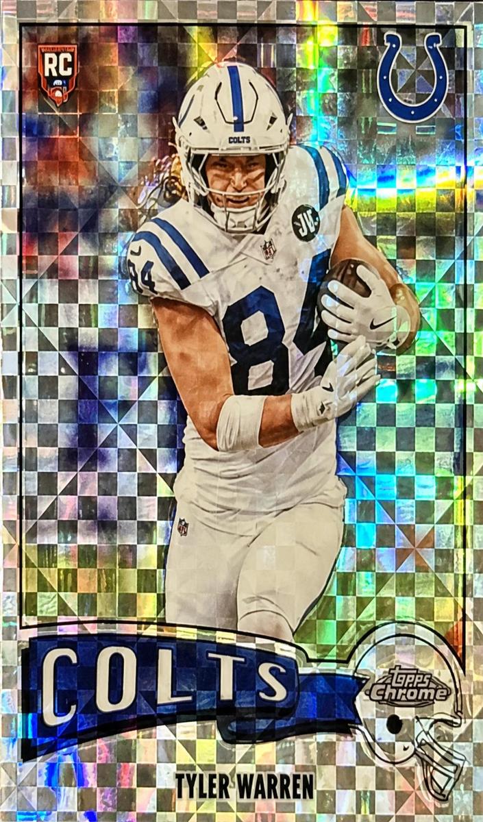 2025 Topps Chrome Football X-Fractor Tyler Warren #1975-15