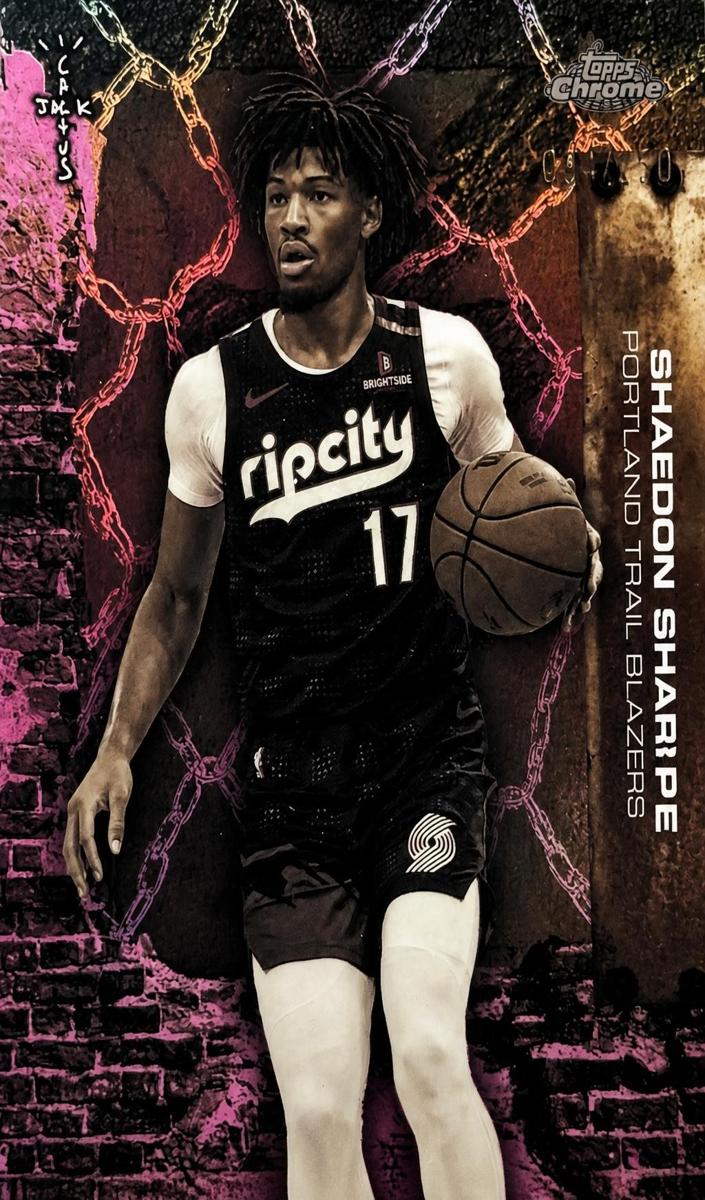 2025 Topps Chrome Cactus Jack Basketball Pink Refractor Shaedon Sharpe #39