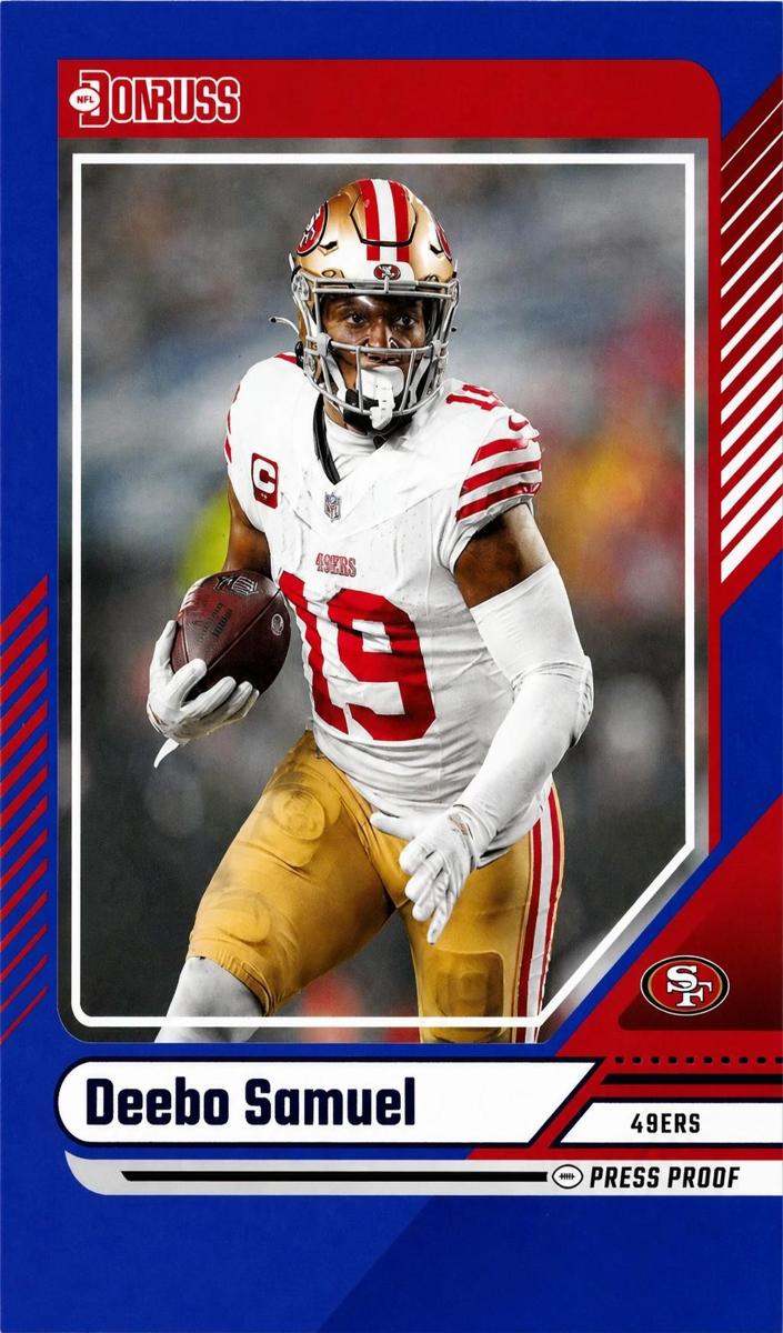 2024 Panini Donruss Football Press Proof Blue Deebo Samuel #283
