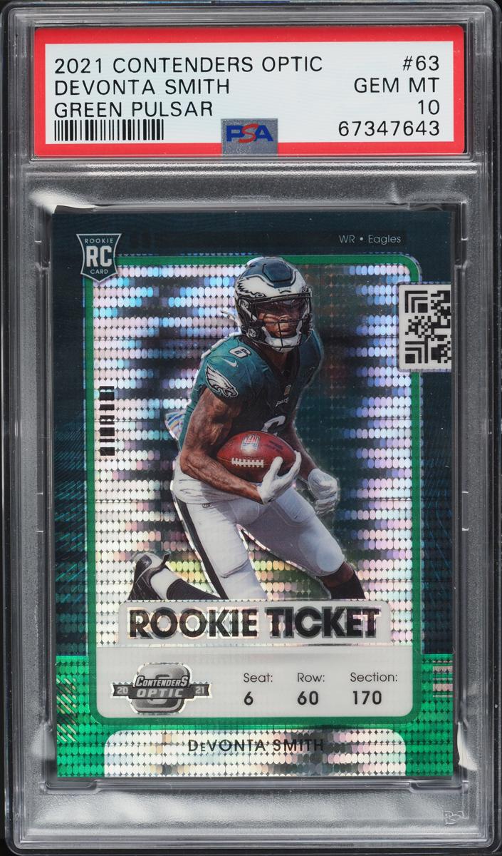 2021 Panini Contenders Optic Football Green Pulsar DeVonta Smith #63