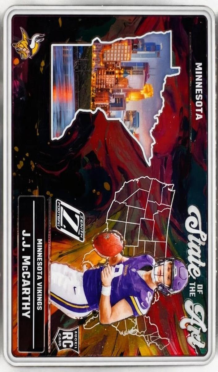 2024 Panini Zenith Football J.J. McCarthy #24 PSA 9