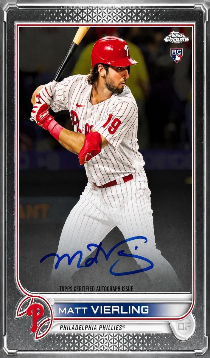 2022 Topps Chrome Baseball Matt Vierling #RA-MV PSA 9