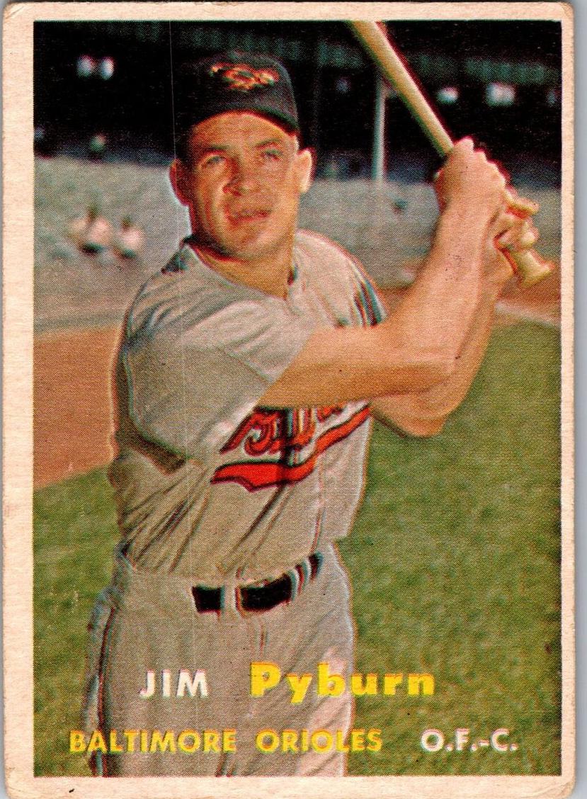 1957 Topps Baseball Jim Pyburn #276 PSA 7