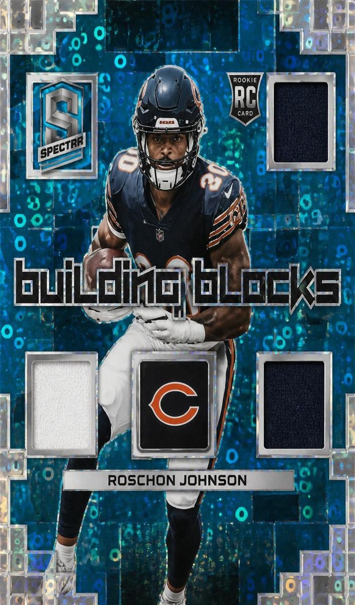 2023 Panini Spectra Football Neon Blue Roschon Johnson #BBL-RJO