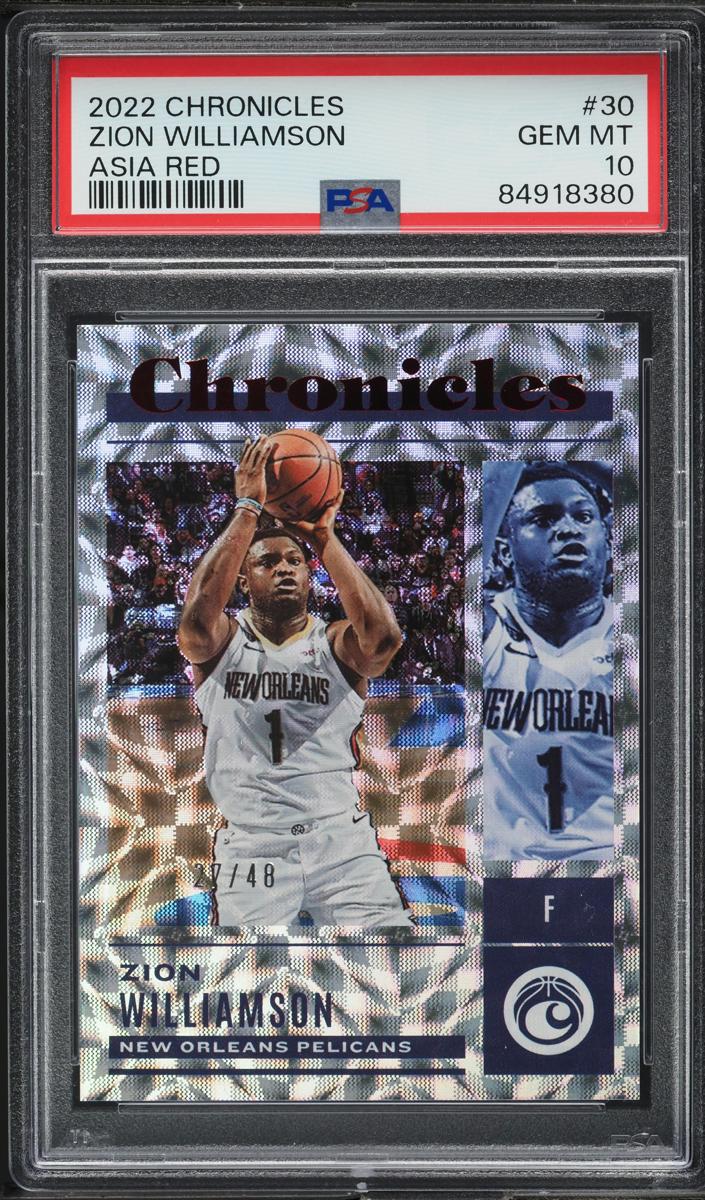 2022 Panini Chronicles Basketball Asia Red Zion Williamson #30 PSA 9